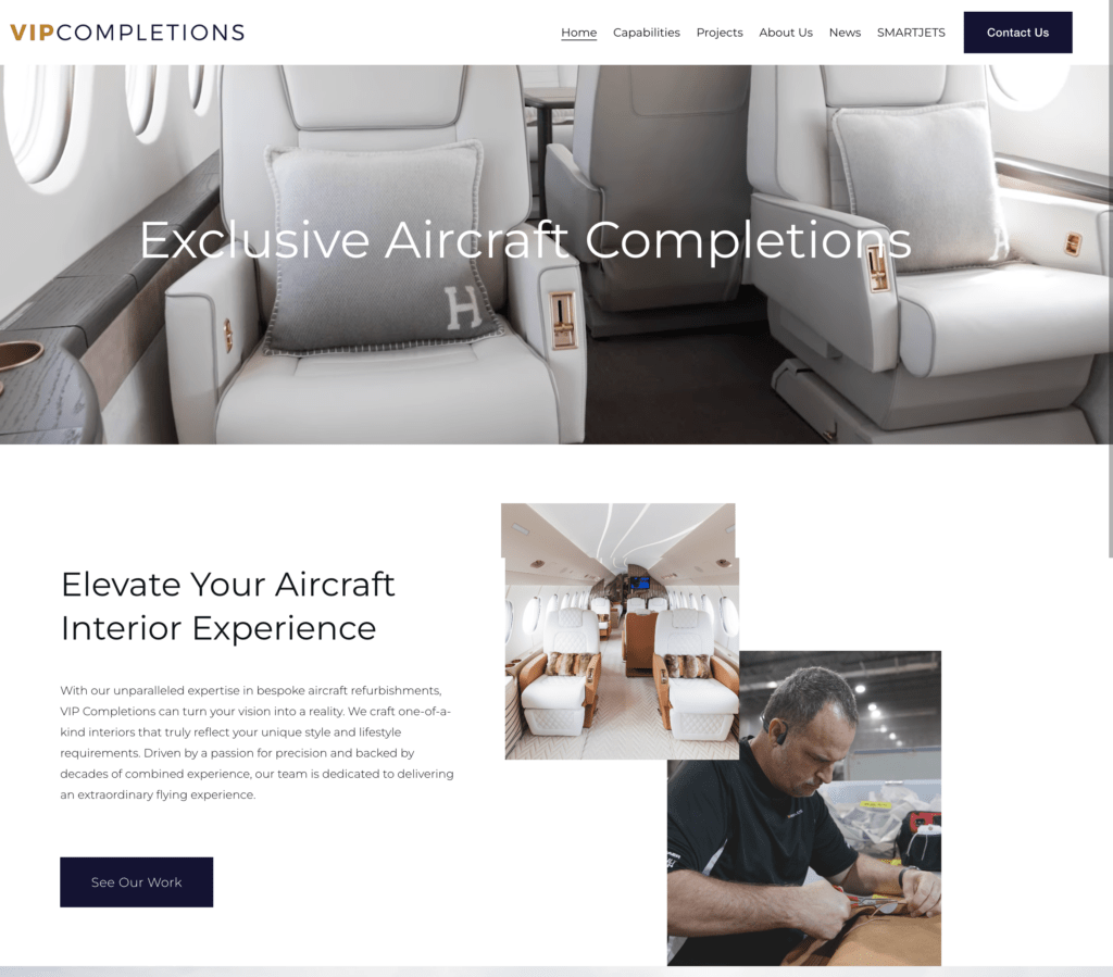 VIP Completions homepage